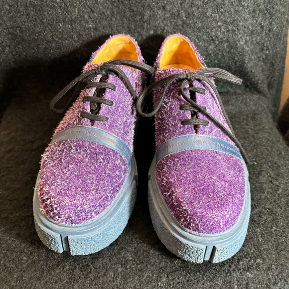 JOHN FLUEVOG Sz 9 Tycho  Space Edition Fuzzy Made in Portugal Platform Shoes - Picture 3 of 10